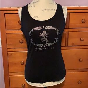 Bugatchi women sz M black tank top